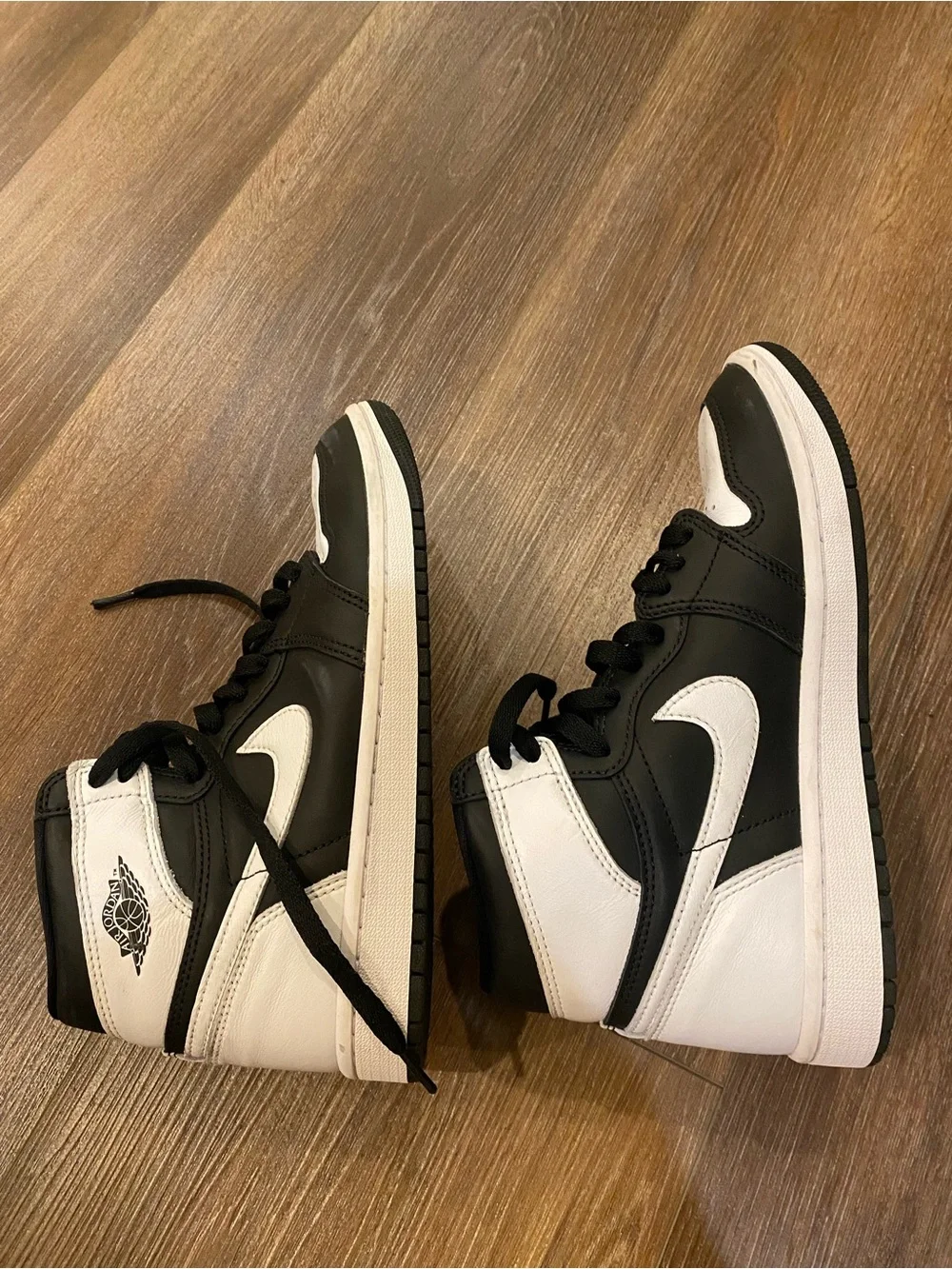 Nike Air Jordan 1 Retro High OG Black White Sneakers Unisex Size 6.5